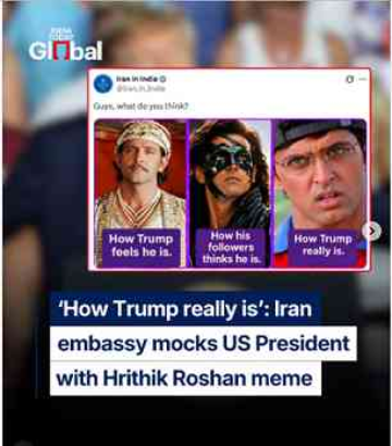 Trump Meets Bollywood: Iran Uses Hrithik Roshan in a Viral Meme