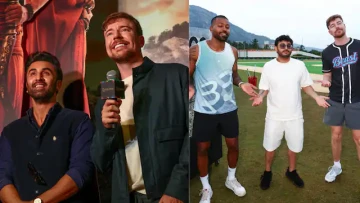 MrBeast Poses With Ranbir Kapoor; Recreates World Cup Celebration Pose With Hardik Pandya, CarryMinati