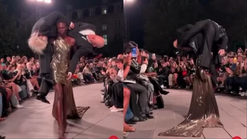 Sudanese Model Hauls Two White Male Mannequins on Back, Viral Runway Video Sparks Debate Online