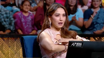 Madhuri Dixit's graceful Kaahe Chhed Chhed Mohe performance leaves Amitabh Bachchan in awe on KBC birthday special