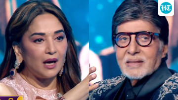 Madhuri Dixit makes Amitabh Bachchan watch his Ek Do Teen dance on KBC 18; 'embarrassed' Big B says 'this is how a beautiful song can be ruined'