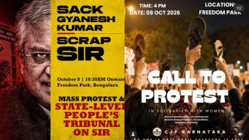 'Chappal Protest' At Bengaluru's Freedom Park On October 8 Over Voter List Deletions