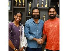 Dhanush meets Asian Games 2026 medallist Vithya Ramraj, congratulates athlete on her achievements
