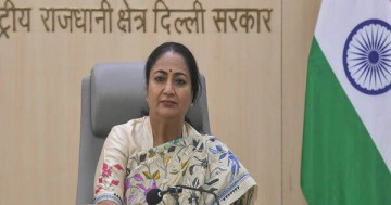 Rekha Gupta Blames Opposition Parties for Delhi Protest Chaos, Praises Police
