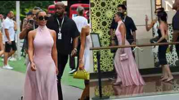 Kim Kardashian Shows Up to F1 With Lewis Hamilton and Somehow Makes the Paddock a Fashion Week