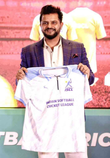 Suresh Raina Attends Indian Softball Cricket League Launch