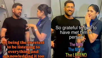 Air Hostess Shares Her Workday Woes With MS Dhoni ✈️ Thala’s Chill Advice and Joke Win 1.8M+ Views