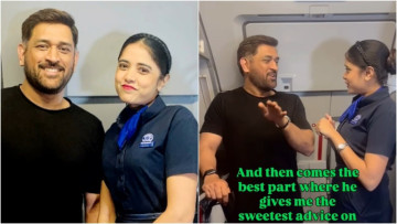 Imagine Ranting About Work and MS Dhoni Becomes Your Therapist ✈️😂 IndiGo Air Hostess Gets Thala’s Advice and a Joke Mid-Flight