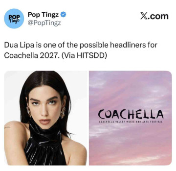 Coachella’s 2027 Headliner Hunt Is ‘Levitating’ Towards Dua Lipa, and a New Album May Follow