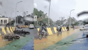 Kolkata’s Rainbow Roads Need a Grip Upgrade! 🌈🏍️ Viral Videos Put Flyover Paint and Rider Safety in the Spotlight