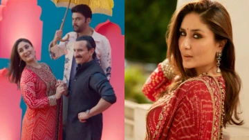 Royal Couple, Full Festive Vibes! ❤️ Kareena’s Sindoori Red Glam Meets Saif’s All-Black Elegance on Kapil Sharma’s Show ✨