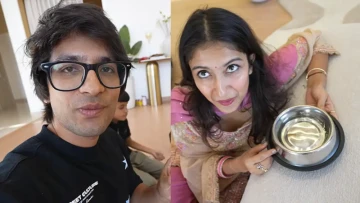 “Bhai, Ye Kaisa Dare Hai?” YouTuber Sourav Joshi Makes Wife Drink From Dog’s Bowl, Internet Says “Such An Ick!”