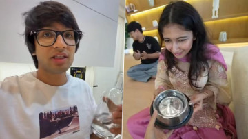 Content Ke Liye Kuch Bhi? 😬 Sourav Joshi Faces Backlash for Daring Wife Avantika to Drink From Pet Dog Oreo’s Bowl