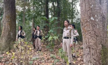 These Durgas Don’t Just Slay Demons, They Guard Forests! 🌳 CM Himanta Sarma Praises Kaziranga’s ‘Van Durgas’ for Protecting Assam’s Forests and Identity.
