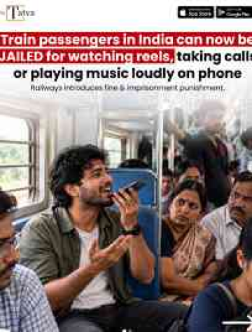Half of India might end up in jail 😂Southern Railway warns passengers against loud reels and music, with fines up to ₹5,000