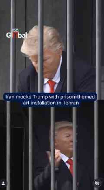 Trump Behind Bars? Tehran’s Art Installation Makes a Political Statement🔒