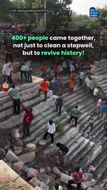 🧹 400 People, One Stepwell, Zero Excuses: Andhra Locals Bring History Back to Life 💚