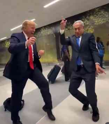 Waittt..!! They’re Dancing? 🤣🕺 Netanyahu Posts AI Clip With Trump Days Before Israel Votes