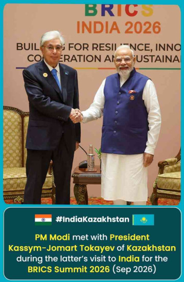 PM Modi Welcomes Kazakhstan President Kassym-Jomart Tokayev to India for BRICS Summit 2026 🤝✨
