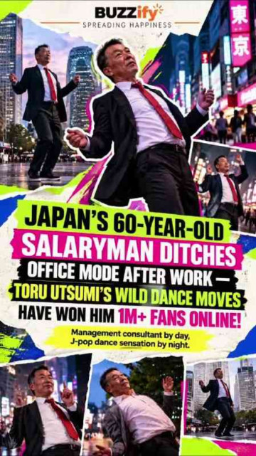 Japan's 60-Year-Old Toru Utsumi Ditching Office Mode for J-Pop Dance Vibe Is Our Eternal Mood! 🕺✨