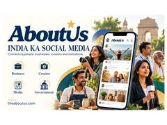 📱 One Platform, Many Communities! India-Built Social Network AboutUs Brings Creators, Businesses and Institutions Together