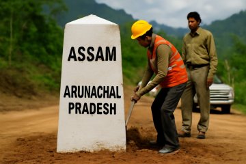 Installation of boundary pillars commences in the Assam-Arunachal Pradesh dispute resolution process.