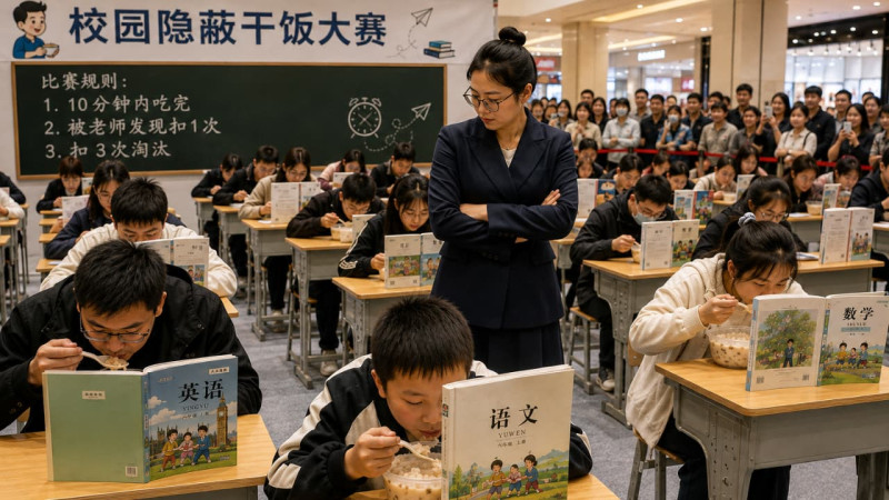 Viral Video: China Shopping Mall Hosts 'Sneak-Eating' Contest Inspired by School Memories