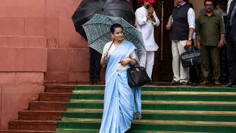 Rs 56 Lakh! Kangana Ranaut Takes Parliamentary Fashion Up a Notch With Luxe Birkin Bag, Rolex