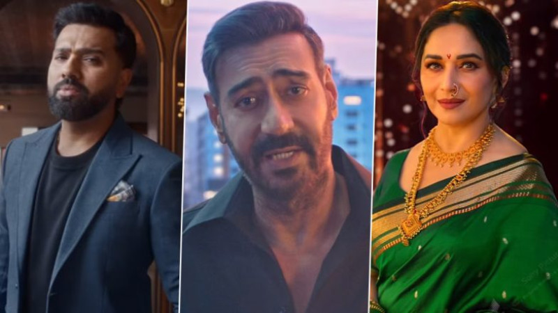 Bollywood Stars Ajay Devgn, Madhuri Dixit and Cricket Icon Rohit Sharma Headline Sony Pictures India's Mega Festive Season Slate