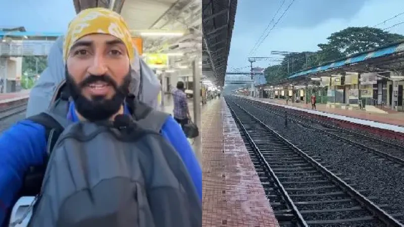 Punjabi traveller praises cleanliness of Kasaragod railway station, video goes viral