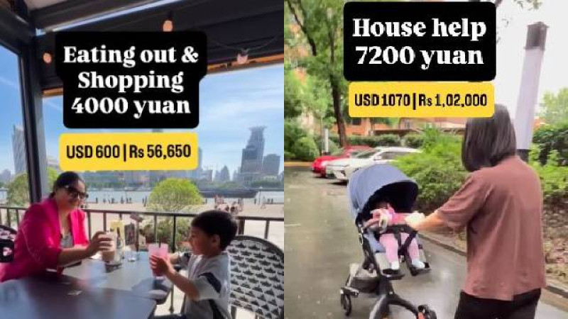 Indian woman in Shanghai breaks down expenses of raising two children, goes viral