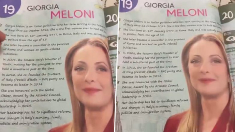Giorgia Meloni Gets A Chapter In Class 6 GK Book, Viral Video Leaves Internet Amused