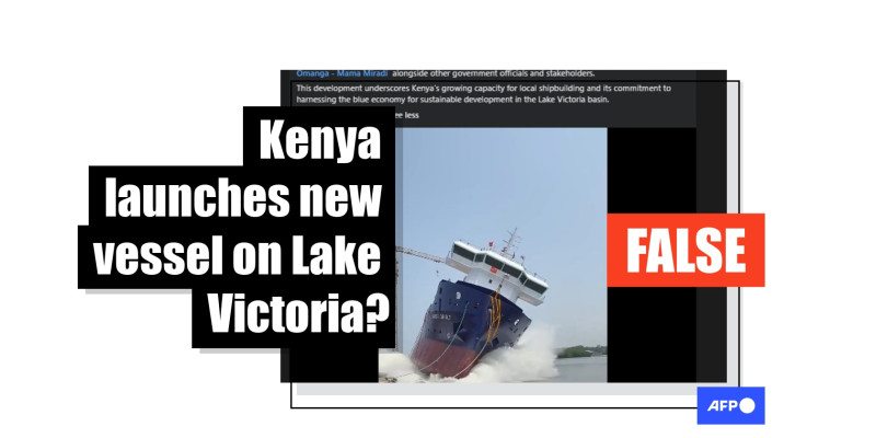 Video of ship launch in India falsely linked to Kenya's Lake Victoria