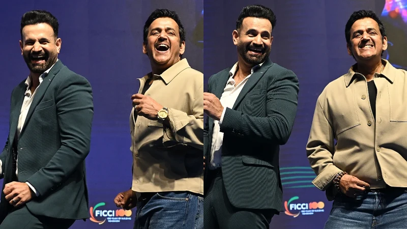 Ravi Kishan Does His Viral Dance Move With Irfan Pathan At FICCI Frames 2026 - Watch Video