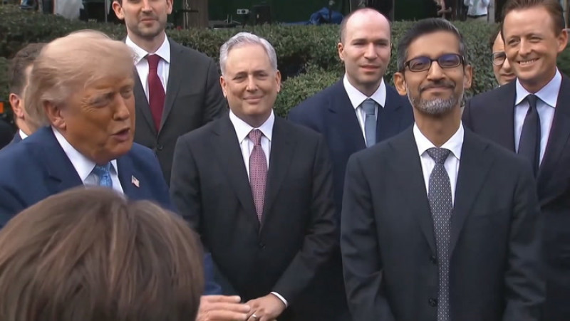 ‘This guy is a monster’: Trump’s unusual praise for Google CEO Sundar Pichai