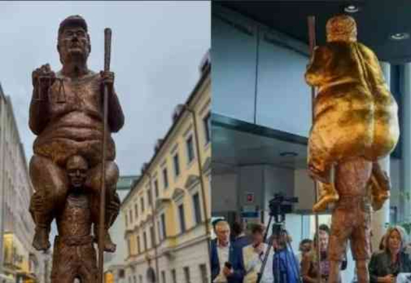A Naked, Golden Trump Is Now at the European Parliament, and It’s Called ‘Orange Plague’