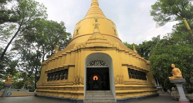 Golden Stupa, Giant Buddhas, and Major Zen Vibes!  Vietnam’s Thien Lam Pagoda in Hue Stands Out With Its Stunning Buddhist Architecture