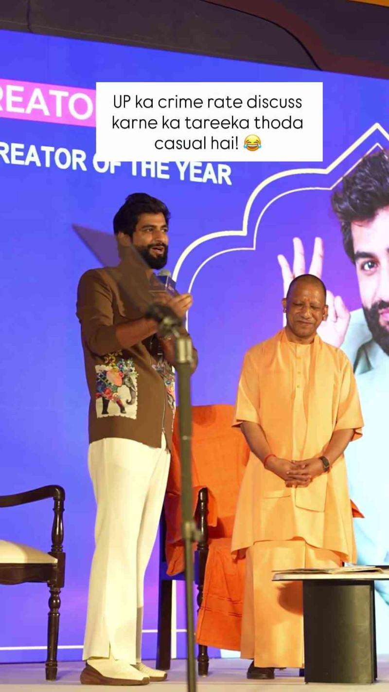 Harsh Gujral Joking About UP Crime in Front of Yogi Adityanath Has Us Crying 💀🎤