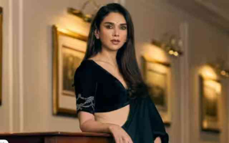 The Black Saree Ate and Left No Crumbs! Aditi Rao Hydari’s Velvet Blouse Look Is Pure Royal Glam