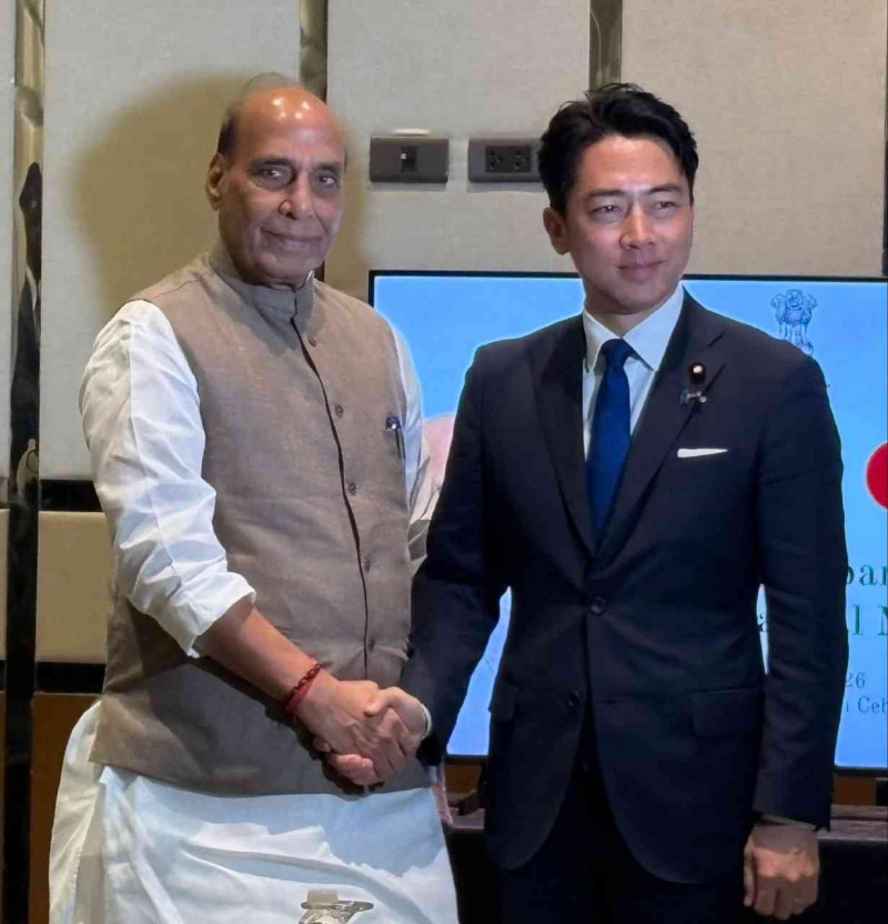 India and Japan Talk Defence in Cebu! Rajnath Singh Meets Shinjiro Koizumi to Deepen Strategic Ties 🌏